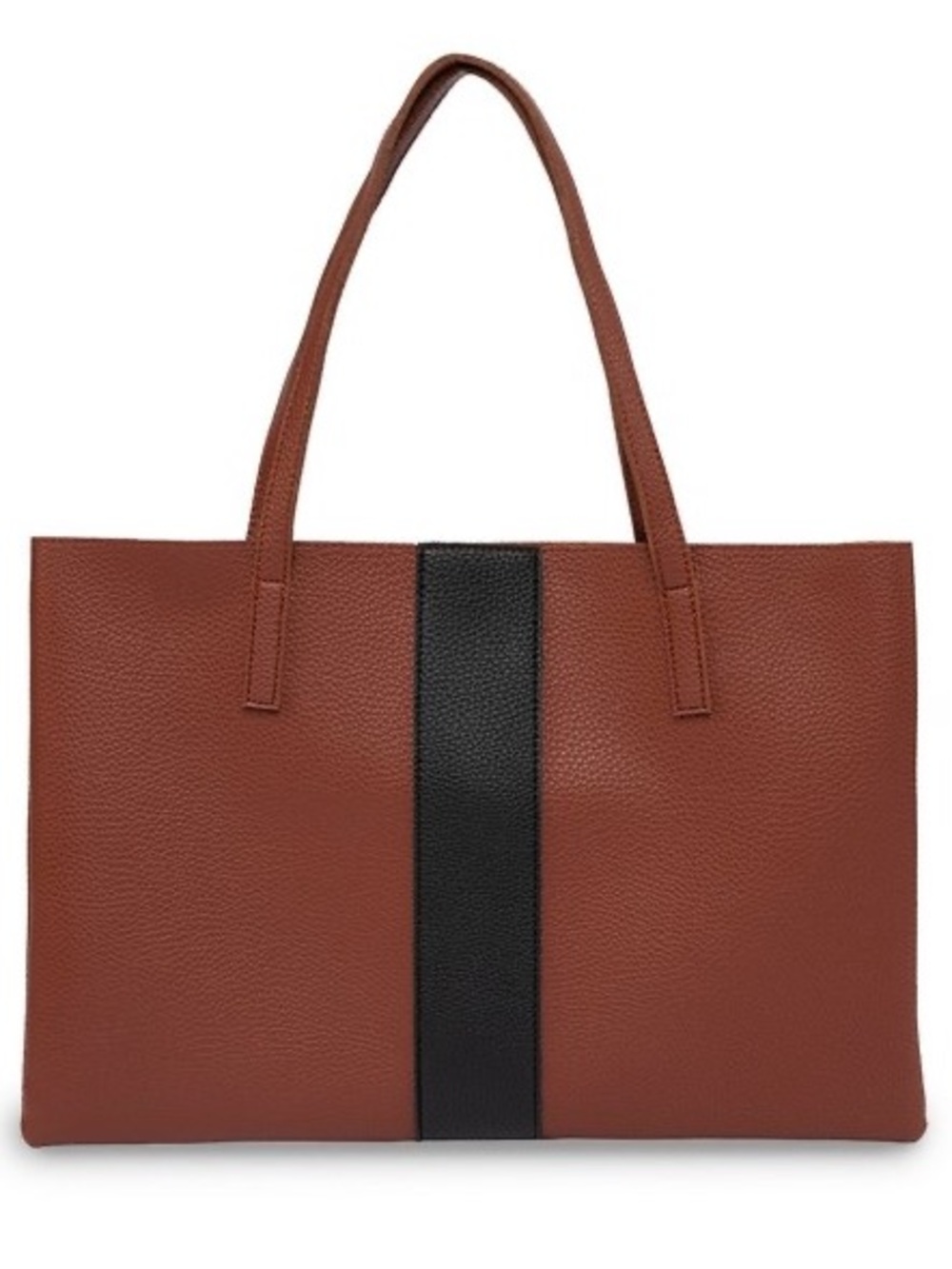 Vince Camuto Luck Tote Bag in the Red Desert Brown/Black